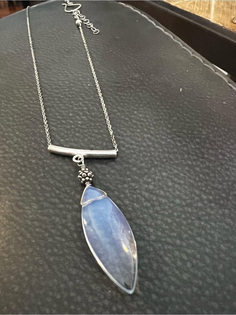 Sterling Tome Blue Stone Pendant Necklace - Women Jewelry